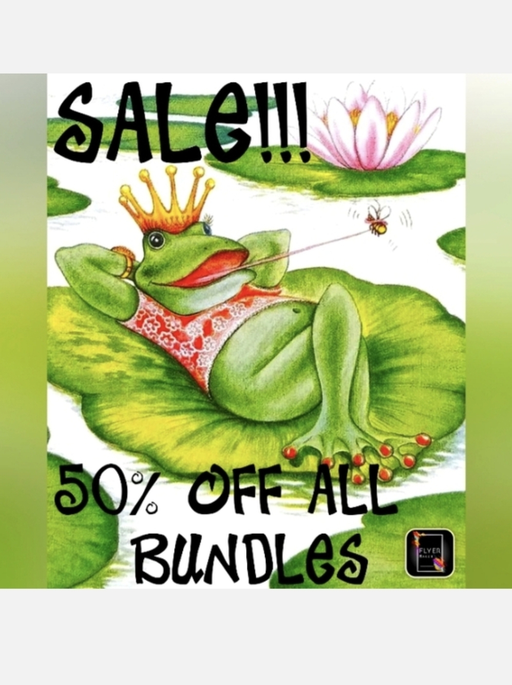 50% OFF ALL BUNDLES, SALE STARTS TODAY, THROUGH SUNDAY